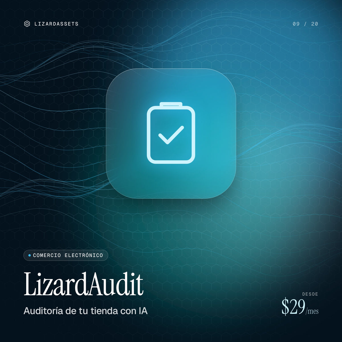 LizardAudit: Auditoría de tu tienda con IA. Ilustración de portada.