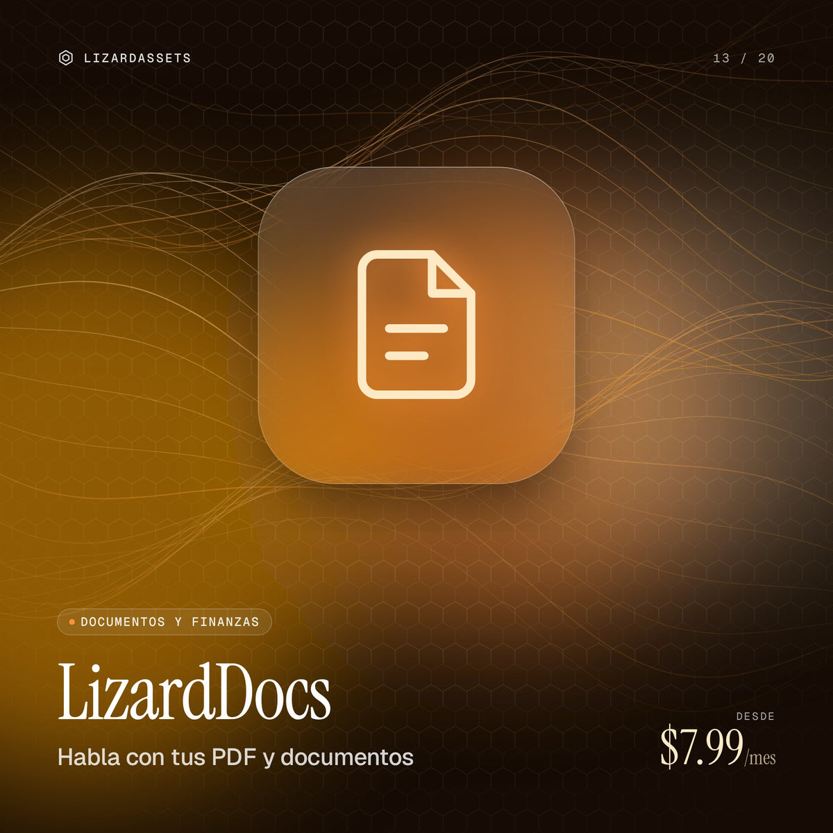 LizardDocs: Habla con tus PDF y documentos. Ilustración de portada.