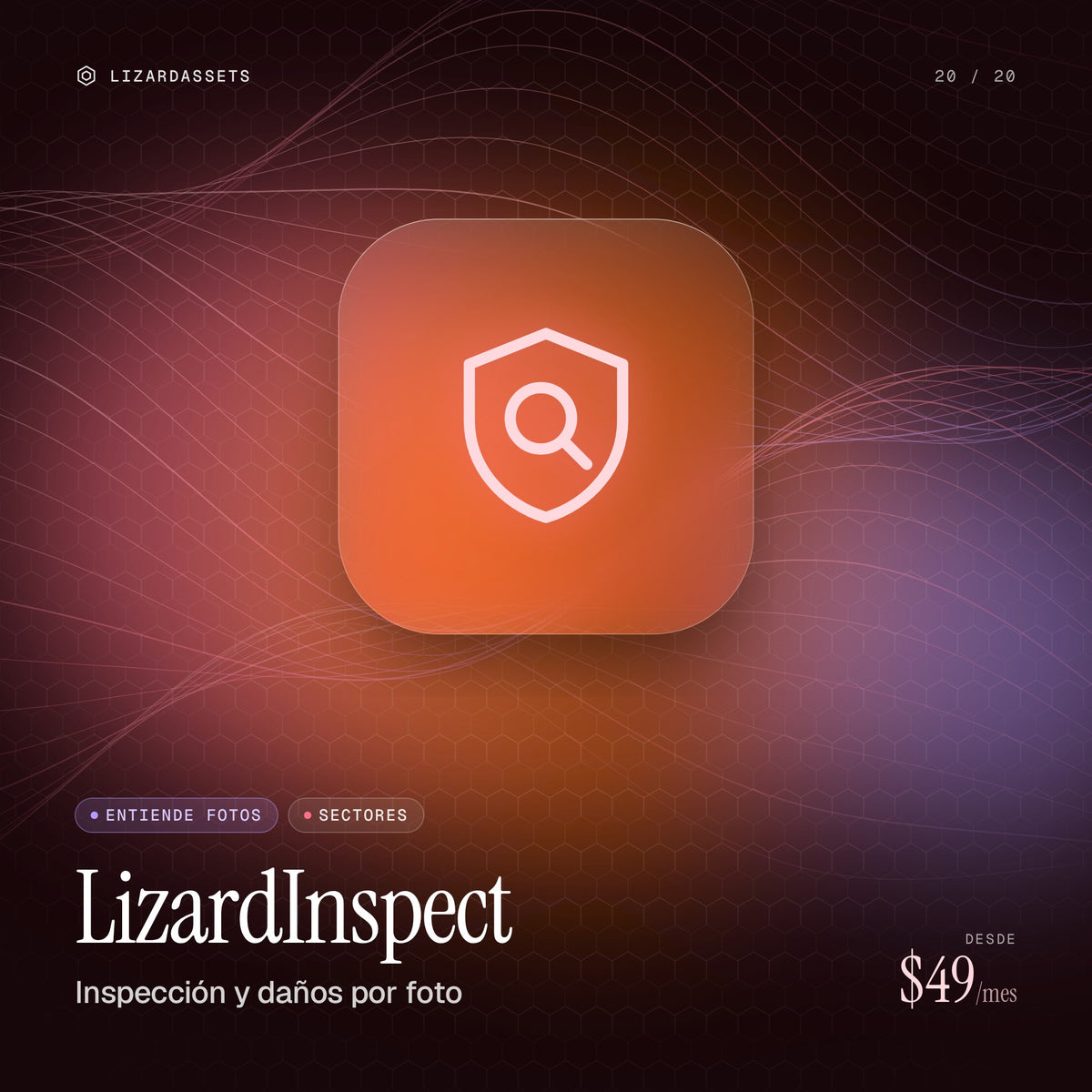 LizardInspect: Inspección y daños por foto. Ilustración de portada.