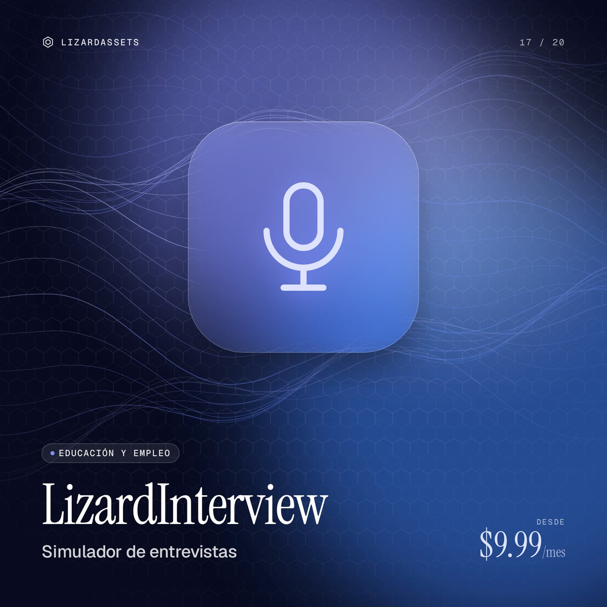 LizardInterview: Simulador de entrevistas. Ilustración de portada.