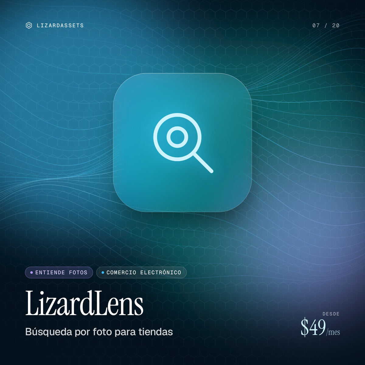 LizardLens: Búsqueda por foto para tiendas. Ilustración de portada.